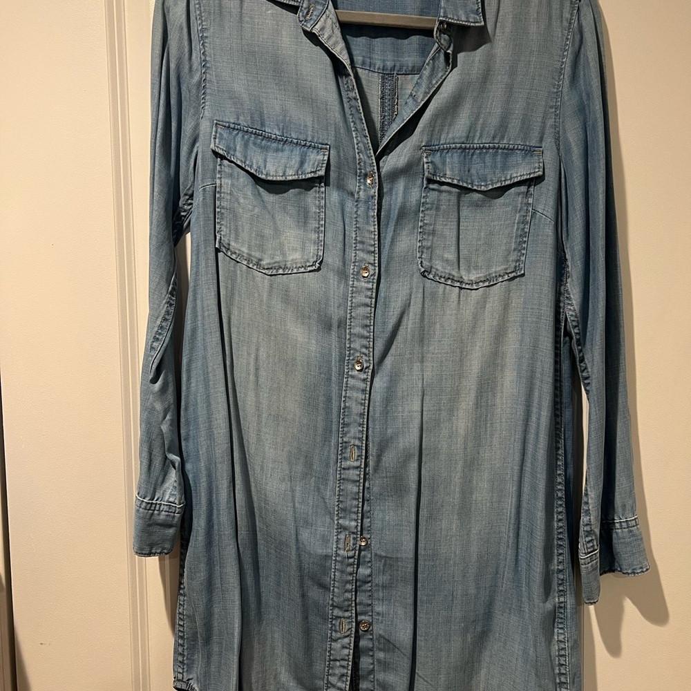 H&M Denim Button-Up Shirt Dress